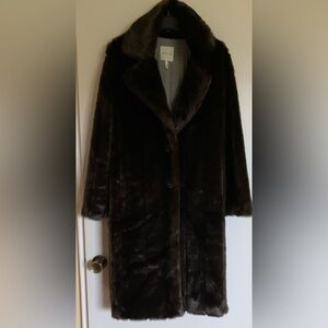 FAUX MINK COAT. WORN ONCE